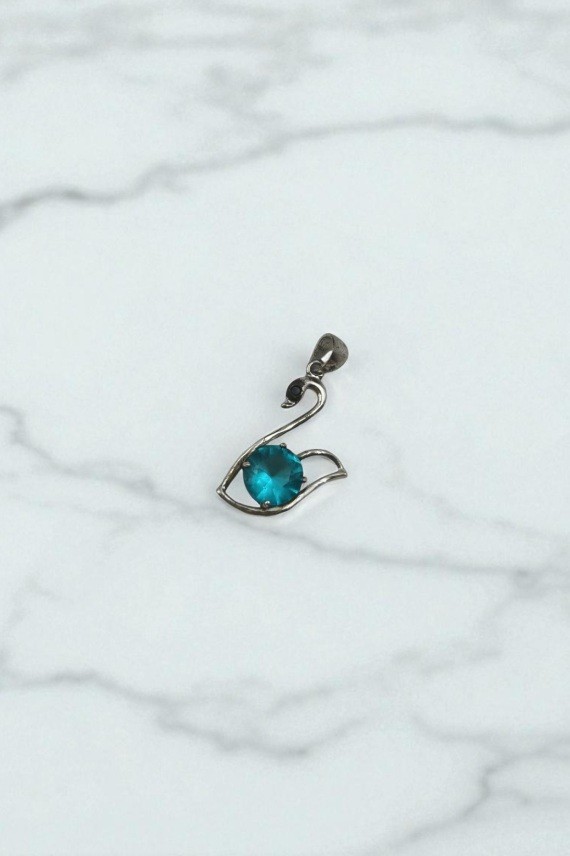 Colgante Plata Cisne Turquesa