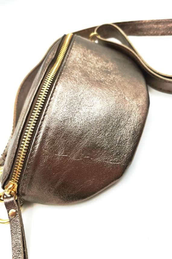 Riñonera de piel con cremallera y correa ajustable Samarkanda Riñonera de piel con cremallera y correa ajustable Samarkanda