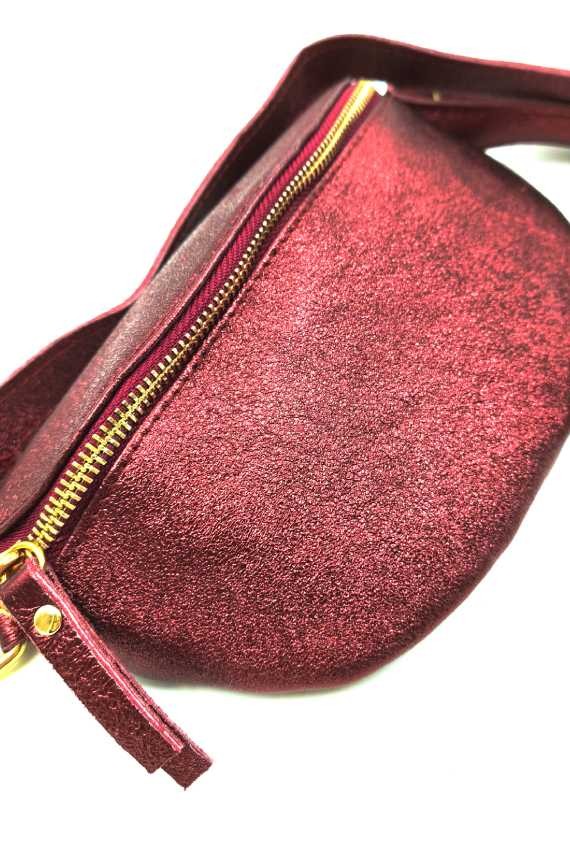 Riñonera de piel con cremallera y correa ajustable Samarkanda Riñonera de piel con cremallera y correa ajustable Samarkanda