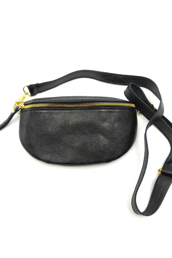 Riñonera de piel con cremallera y correa ajustable Samarkanda Riñonera de piel con cremallera y correa ajustable Samarkanda