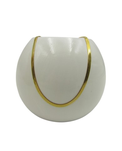 Collar plano acero dorado