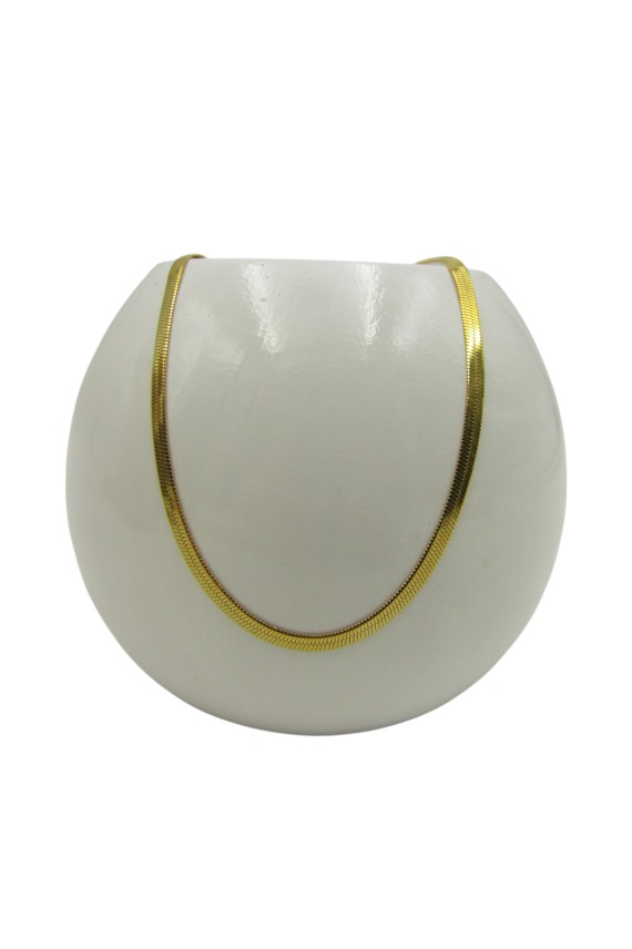 Collar plano acero dorado Collar plano acero dorado