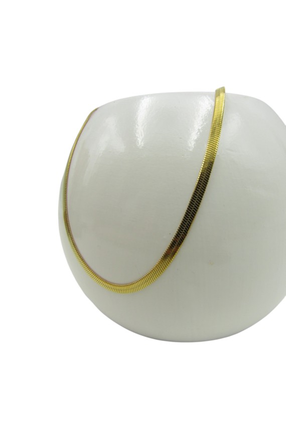 Collar plano acero dorado Collar plano acero dorado