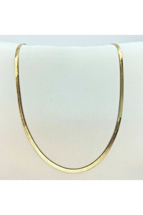 Collar plano acero dorado Collar plano acero dorado