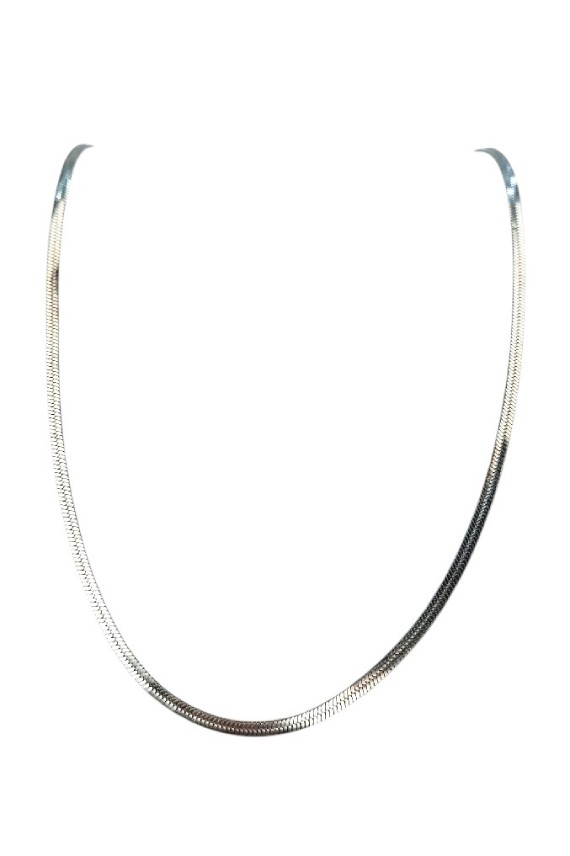 Collar plano acero plata Collar plano acero plata