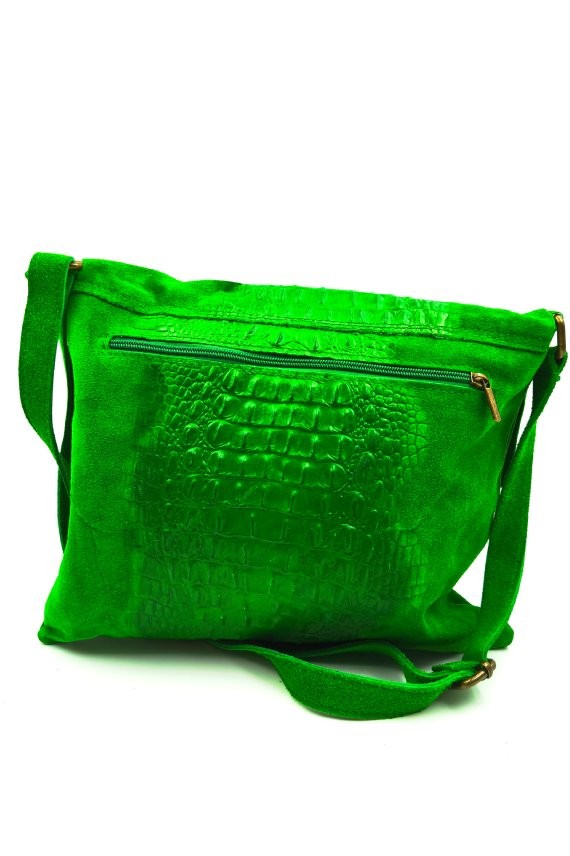 Bolso bandolera de piel de ante con relieve serpiente Samarkanda Bolso bandolera de piel de ante con relieve serpiente Samarkanda