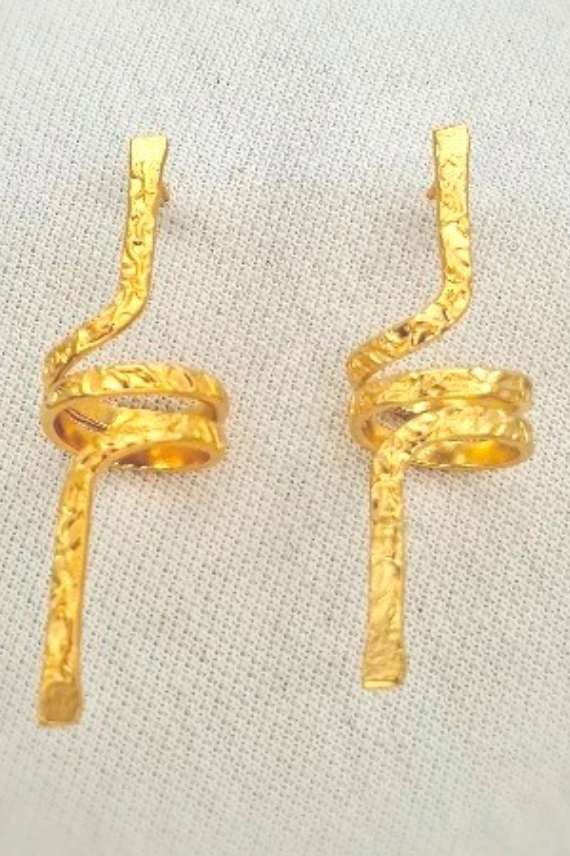 Pendientes boho artesanales bañados en oro 24k – SamarkandaOnline