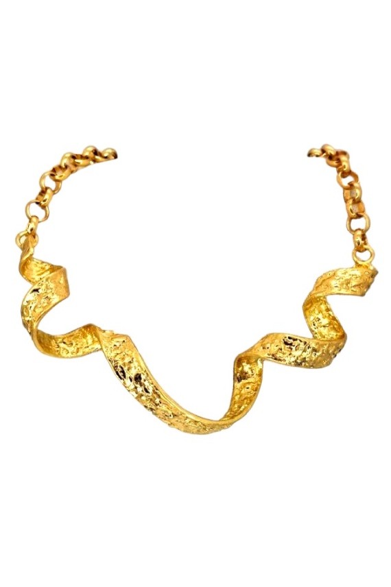 Collar boho semirrígido con baño en oro – SamarkandaOnline Collar boho semirrígido con baño en oro – SamarkandaOnline
