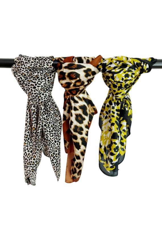 Pañuelo cuadrado animal print leopardo 70x70 Samarkanda