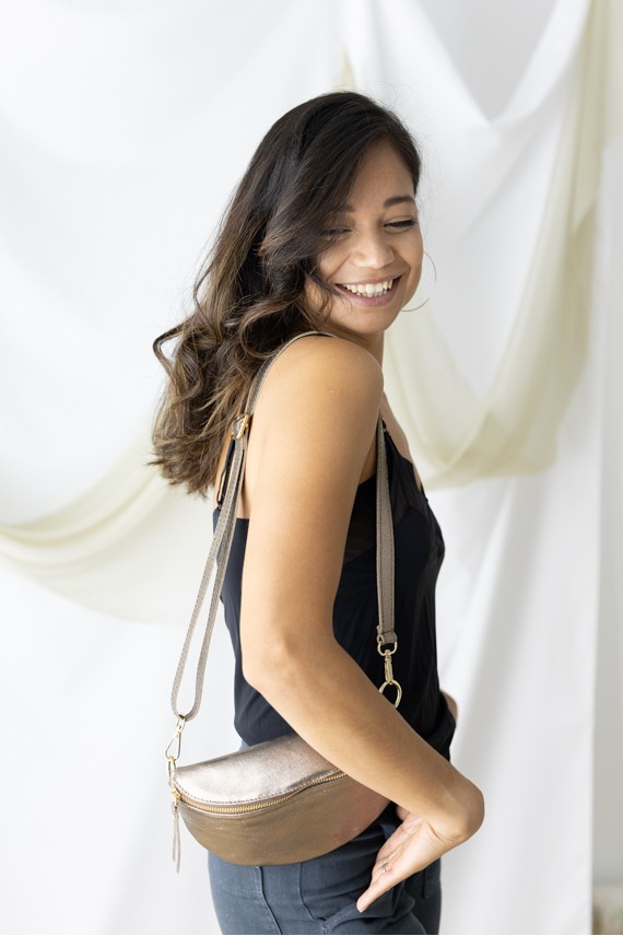 Riñonera Piel Sheeran brillo Riñonera Piel Sheeran brillo