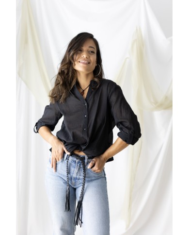 Cinturón piel trenzada Amari