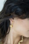 Pendientes boho artesanales de latón bañados en oro 24k