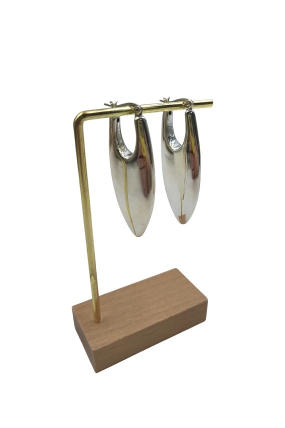 Pendientes aro huecos plata flecha Pendientes aro huecos plata flecha