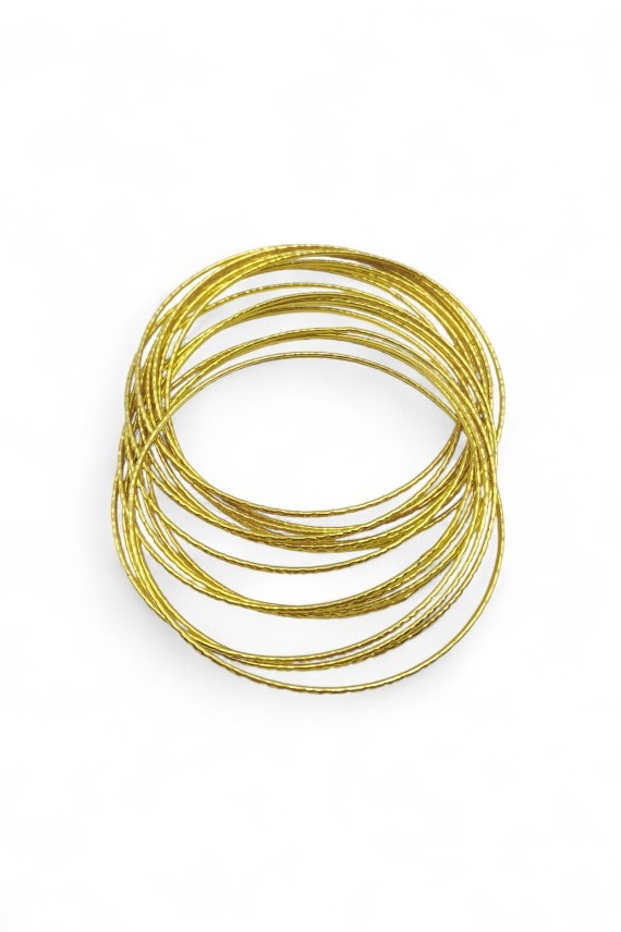 Pulsera aros entrelazados dorada