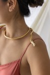 Collar serpent flexible multiposición dorado