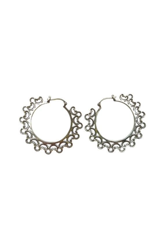 Pendientes Aro Plata Corazones Calados Pendientes Aro Plata Corazones Calados