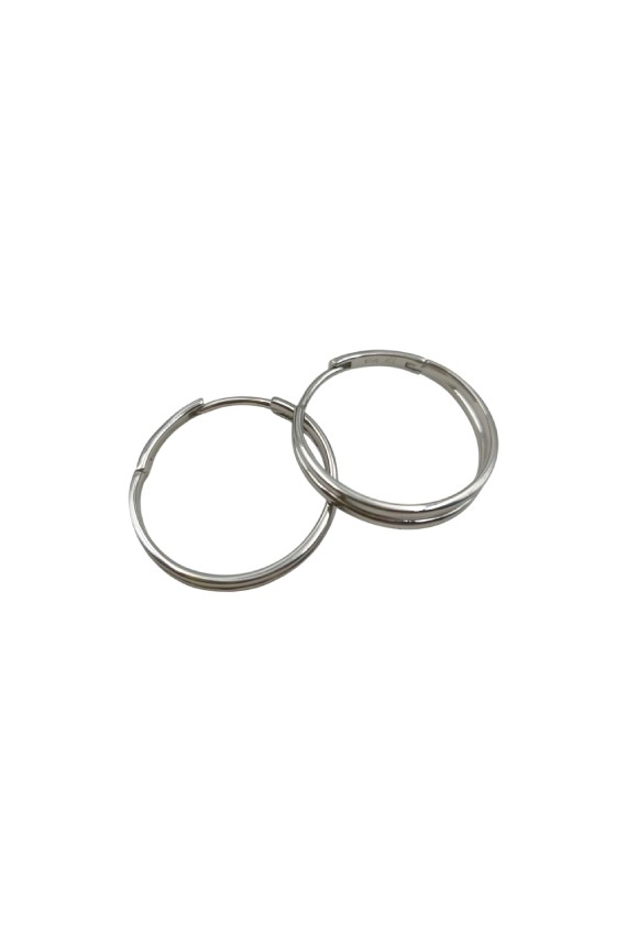 Pendientes Aro de plata Doble Okwess Pendientes Aro de plata Doble Okwess
