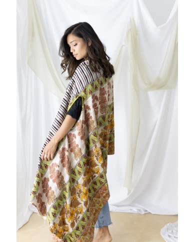 Chaleco Seda Patch Pashmina Artesanal Chaleco Seda Patch Pashmina Artesanal