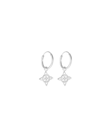 Pendientes Aro plata Nudo Brujas Wicca