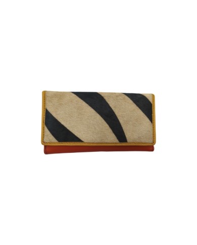 Monedero de piel auténtica con estampado animal print, diseño artesanal de Samarkanda. Monedero de piel auténtica con estampado animal print, diseño artesanal de Samarkanda.