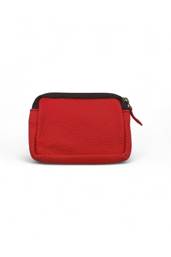 Monederos de piel con cremallera y estampado animal print, diseño artesanal y sostenible de Samarkanda.