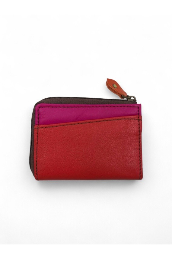 Monederos multicolor de piel reciclada con cremallera, diseño artesanal sostenible de Soruka para Samarkanda. Monederos multicolor de piel reciclada con cremallera, diseño artesanal sostenible de Soruka para Samarkanda.