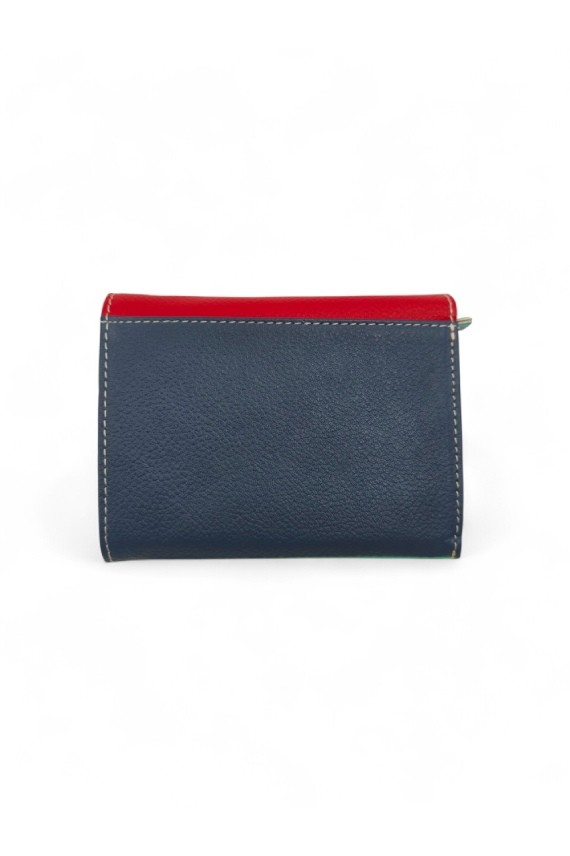 Carteras multicolor de piel reciclada Soruka con solapa animal print, diseño artesanal sostenible Samarkanda.