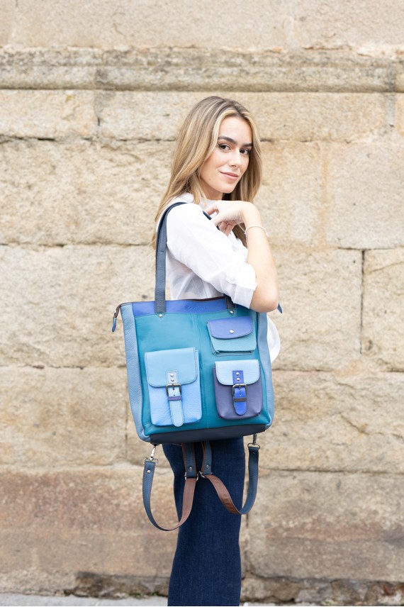 Bolso Mochila Ellie de piel reciclada y ecofriendly, diseño artesanal hecho a mano por Soruka x Samarkanda Bolso Mochila Ellie de piel reciclada y ecofriendly, diseño artesanal hecho a mano por Soruka x Samarkanda