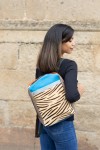 Bolso Mochila Cebra de piel reciclada by Soruka