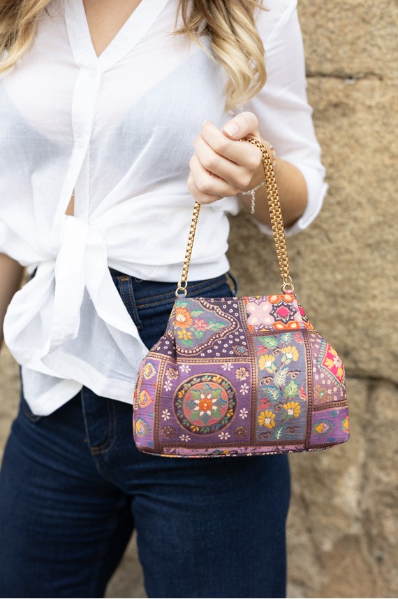 Bolso Bombonera Fiesta India Morado Bolso Bombonera Fiesta India Morado