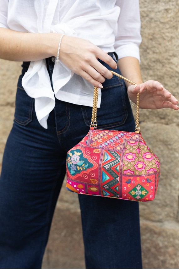 Bolso Bombonera Fiesta India Fucsia Bolso Bombonera Fiesta India Fucsia
