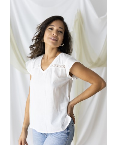 Blusa algodón Blanca Lumi