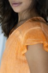 Blusa Boho Algodón Encaje efecto desteñido