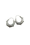 Pendientes aro Bali en plata de ley con bolitas decorativas, estilo boho étnico de Samarkanda. Pendientes aro Bali en plata de ley con bolitas decorativas, estilo boho étnico de Samarkanda.