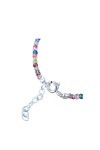 Pulsera en plata de ley con piedras semipreciosas cristalizadas multicolor y bolitas centrales en plata. Pulsera en plata de ley con piedras semipreciosas cristalizadas multicolor y bolitas centrales en plata.