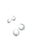 Aros de plata estilo bali huecos con detalle trenzado al centro, disponibles en dos tamaños. Aros de plata estilo bali huecos con detalle trenzado al centro, disponibles en dos tamaños.