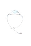 Pulsera en plata de ley con doble cadena, concha cauri natural y dos circonitas blancas, diseño artesanal de Samarkanda. Pulsera en plata de ley con doble cadena, concha cauri natural y dos circonitas blancas, diseño artesanal de Samarkanda.