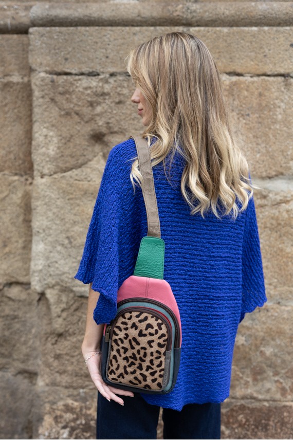 Bolso Bandolera Chloe Piel Sostenible Animal print