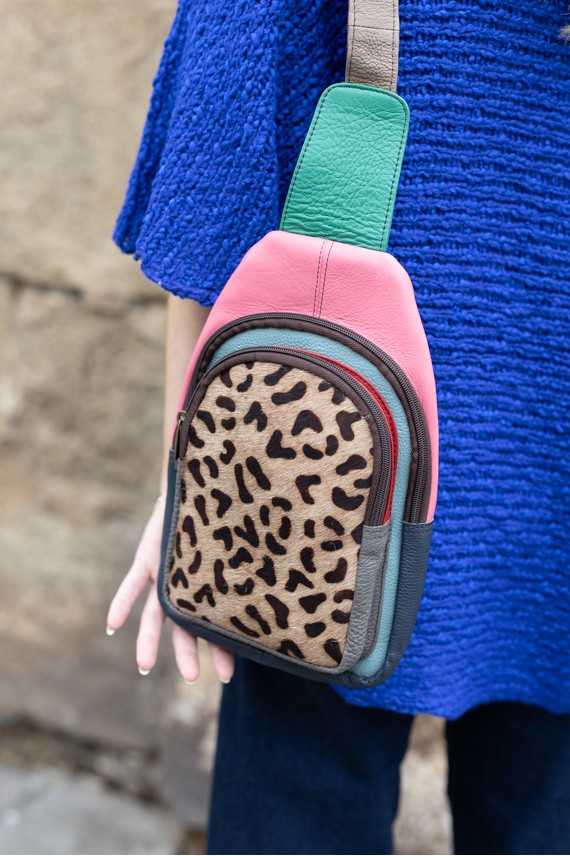 Bolso Bandolera Chloe Piel Sostenible Animal print