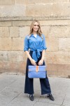 Bolso maletín Orleans Plain de piel sostenible Soruka en tonos azules con detalles naranjas,