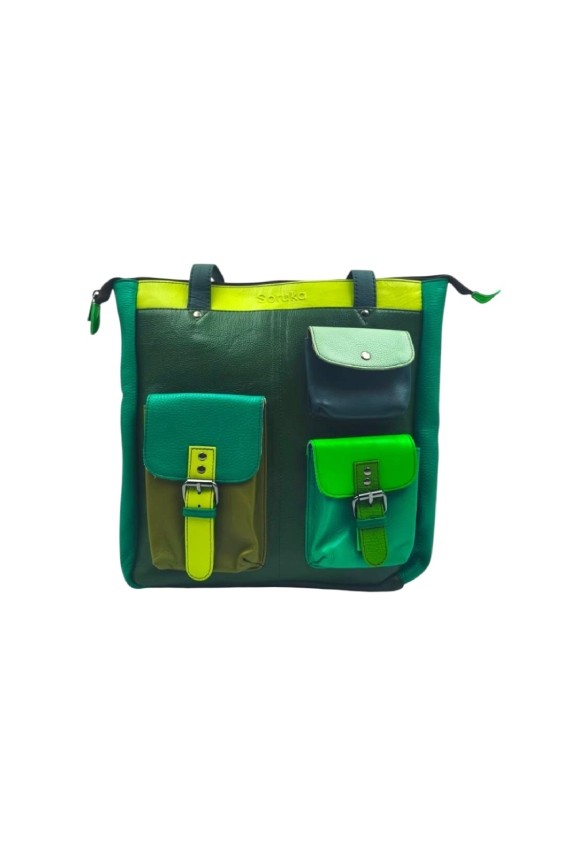 Bolso Mochila Ellie de piel reciclada y ecofriendly, diseño artesanal hecho a mano por Soruka x Samarkanda