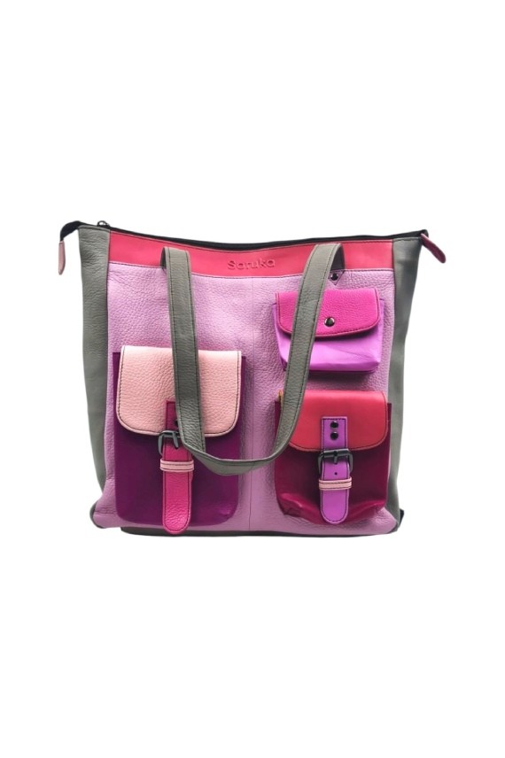 Bolso Mochila Ellie de piel reciclada y ecofriendly, diseño artesanal hecho a mano por Soruka x Samarkanda