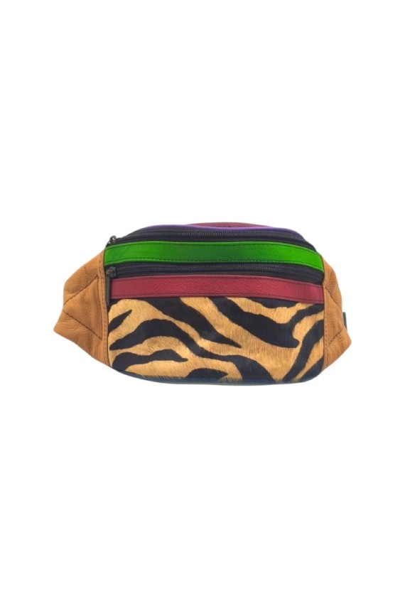 Riñonera Moon Print Cebra Marrón By Soruka