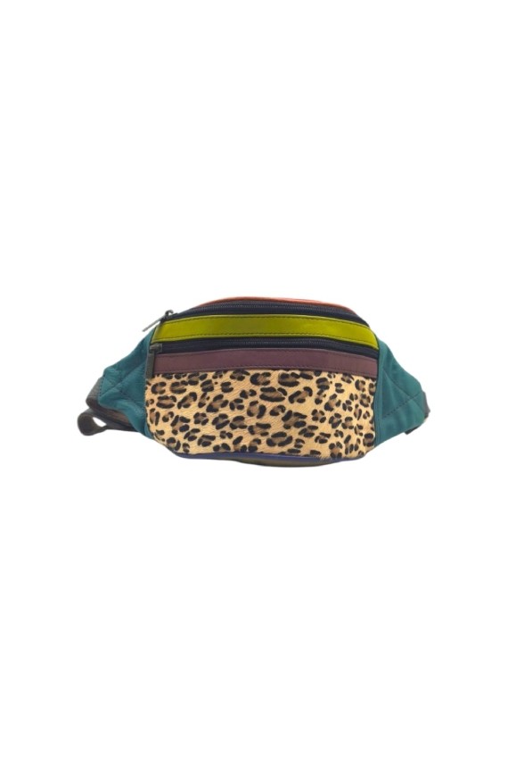 Riñonera Moon Print Leopardo Petróleo By Soruka