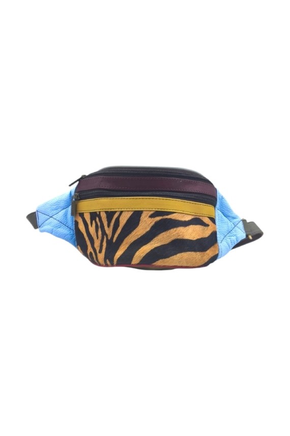 Riñonera Moon Print Cebra Azul By Soruka