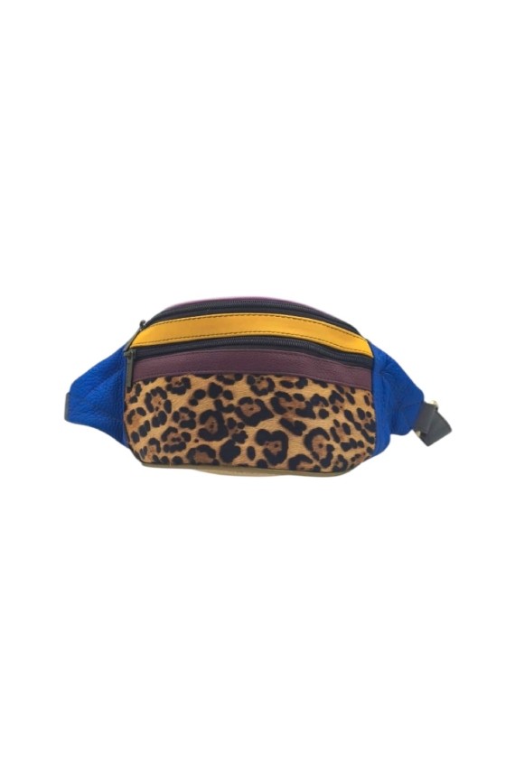 Riñonera Moon Print Guepardo Azul By Soruka