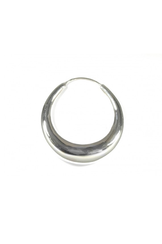 Aros de plata de ley estilo pirata de 45 mm con cierre africano, joya artesanal Samarkanda.