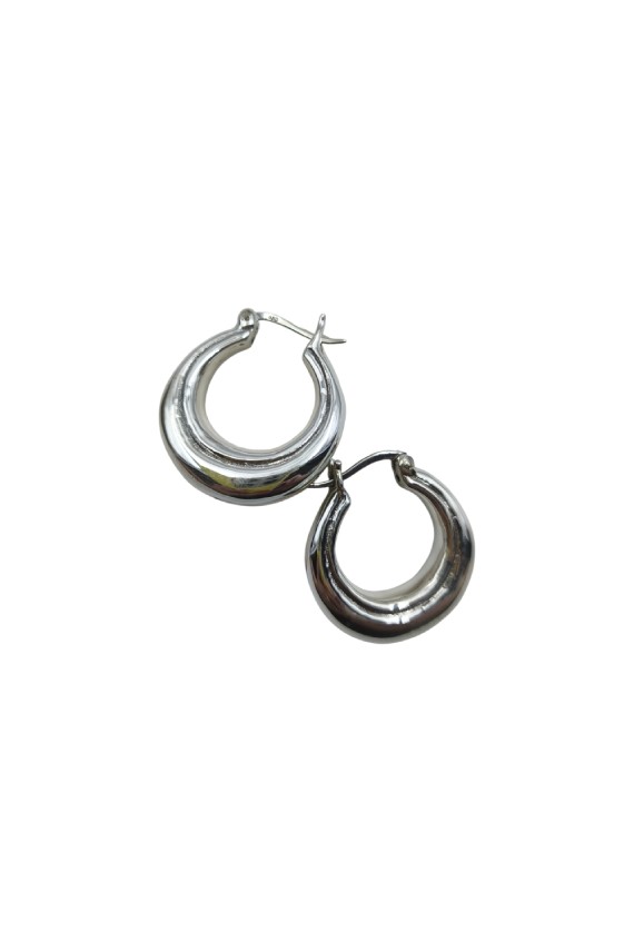 Pendientes Aro de Plata Grueso