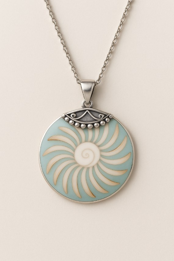 Colgante Balinés Plata y Concha Shiva Luz del Océano