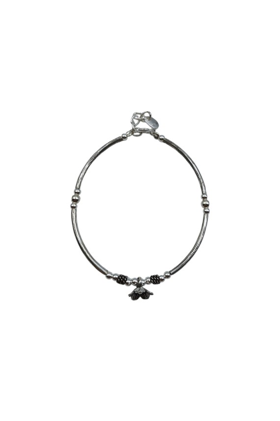 Pulsera Plata Flor